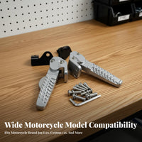 Scooter Passenger Foot Pegs Rear Passenger Footrest Folding Foot Pegs Includes Mounting Hardware for Passengers