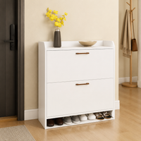 Wooden Shoe Box, Entryway Storage, Slim Type, Shoe Cabinet, With Adjustable Shelves, Fits 12-42 Pairs, Natural Light Wood, Shoe Cabinet