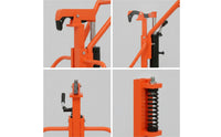 Hydraulic Drum Cart Mobile Drum Handling Cart Manual for Warehouses, Mechanics