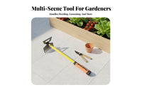 Manganese Steel Weeding Hoe Sturdy Duty Uprooting Weeder Rake Weeding Rake Multi-Functional Manual Uprooting Tool