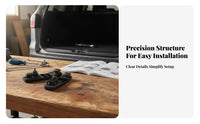 2 Pieces Black Tailgate Glass Hinge Kit Molded Rear Window Hinge Kit Metal Fasteners Auto Accessory Round Mounting Pads
