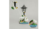 Solar Lantern with Swan Base Decorative Solar Swan Garden Statue Outdoor Light with Lantern Waterproof for Gardeners, Yard