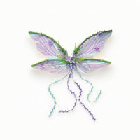 Wearable Fairy Wings with Ribbons Translucent Cicada Wings Ethereal Costume Accessory Semi-Transparent for Cosplayers, Photo Shoots