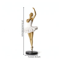 Ballerina Figurine Tabletop Ballerina Statue with Base Ballet Dancer Statue Graceful Ballet Girl Figurine Elegant for Dancers