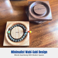 Walnut Wood Bracelet Display Tray, Solid Jewelry Stand, Minimalist Holder
