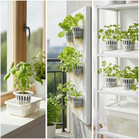 Hydroponic Net Pots for Soilless Cultivation, Fruit, Vegetable, and Flower Root Fixing, Moisture Retention, Wall-Mounted Planters