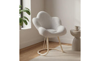 Minimalist Design Petal Back Makeup Chair Ergonomic Backrest Petal Back Chair Luxurious Cushioning Household Furniture Thick Padded Cushion for Women, Girls, Dressing Table, Small Areas, Bedroom, Dorm Room