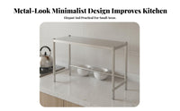 Stainless Steel Kitchen Rack Multipurpose Microwave Oven Rack Easy to Clean Multi-Layer Storage Shelf for Students, Adults, Restaurant, Pantry, Garage