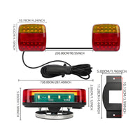 Multi-Function Tow Light Set Waterproof Rechargeable Truck Brake Lights Wireless Hauling Attachment Light Kit for Towing