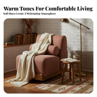 Nordic Design Upholstered Wood Frame Armchair Minimalist design Single Sofa Textured Upholstery Lounge Chair Breathable Fabric for Readers, Homeowners, Adults, Living Room, Bedroom, study alcove, Office