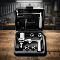 Gear-Driven Tire Lug Wrench with Case Non-Slip Detachable Lug Wrench High-Leverage Tool Long-Lasting for Drivers, Garage