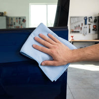 32-ply Microfibre Cloth and Microfibre Towel Weave Combed Yarn for Strong Water Absorption, Pale Blue Multi-Purpose Car Cleaning Towel