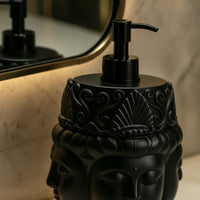 Decorative Buddha Head Dispenser Tabletop Dispenser with Pump for Vanity
