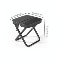 Quick Setup Portable Camping Stool Stable Folding Camp Stool Long-Lasting for Travelers, Fishers, Queuing