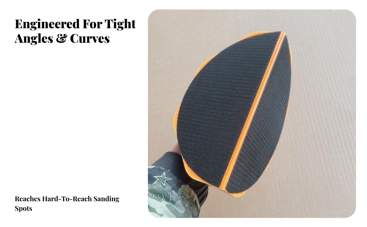 Abrasive Face Concave-Corner Sanding Frame Tight Corners Semicircular Sanding Frame Sturdy Hand Tool Non-Slip