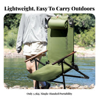 Lightweight Adjustable Reclining Lounger Folds in Seconds Camping Chair No Assembly Required Portable Seating Ergonomic Support for Campers, Beachgoers, Anglers, Beach, Travel, Picnics, Fishing