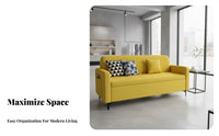 Space-Saving Upholstered Storage Bench Compact Design Small Sofa Modern Design Household Furniture Comfortable Seating for Apartment Dwellers, Renters, Students, Coffee Shop, Retail Storage, Living Room, Reception Area