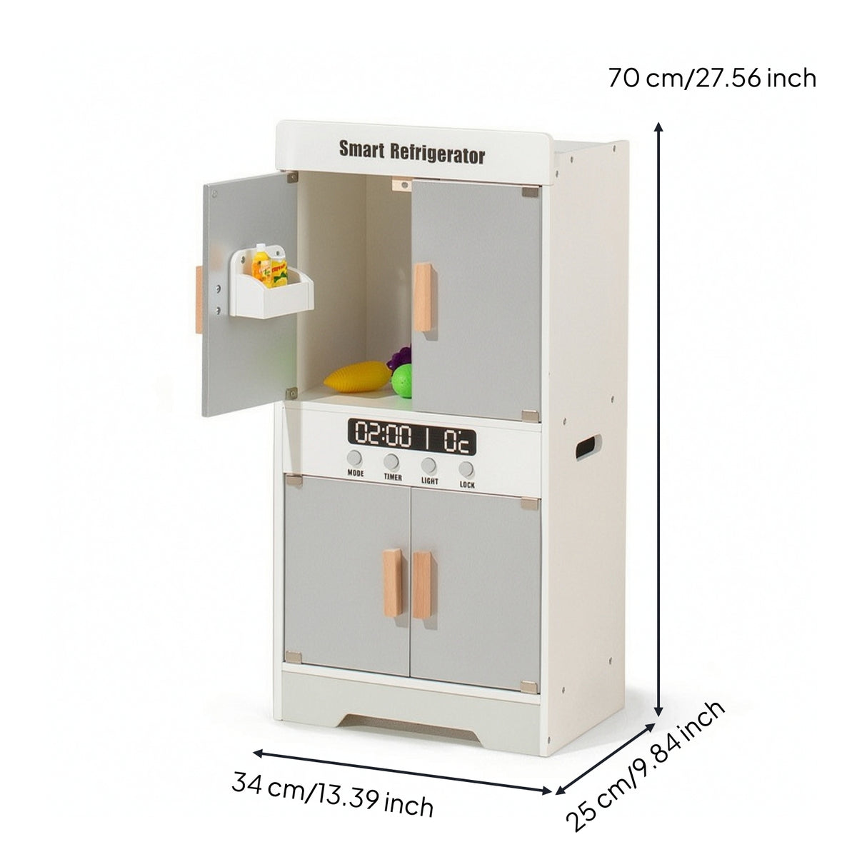 Wooden Play Refrigerator Play Fridge Fun Furniture for Classroom
