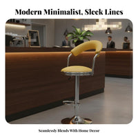 With spine supportrest Adjustable rotating Bar Stool Modern Design Adjustable rotating Stool Built-in Footrest Seating Furniture Stable Base for Restaurant Owners, Homeowners, Adults, Counter, Kitchen Island, Dining Room, Lounge
