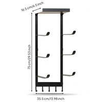 Exercise Mat Storage Rack with Hooks Metal Exercise Mat Wall Holder with Hooks Easy Installation for Yogis, Fitness Enthusiasts, Home Gym, Apartment