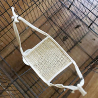 Woven Hamster Hammock, Hanging Hammock for Hamsters with 25cm Hanging Rope, Chewable Bed for Small Animals