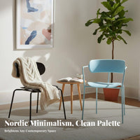 Stackable Molded Shell Chair Nordic design Seating Furniture Multi-Purpose Modern Design for Office Managers, Event Planners, Business Owners, Meeting Room, Kitchen, Events, Garden