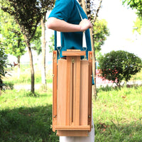 Painter Easel Box Foldable Folding Tripod Easel Height Adjustable for Artists, Studio