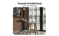 Long-Lasting Solid Wood Stool Mortise and Tenon Joinery Elm Wood Stool Stable Design Multi-Purpose for Homeowners, Business Owners, Restaurant, Dining Room, Kitchen, Entryway