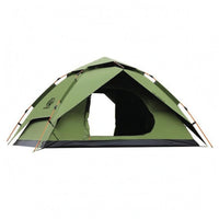 Automatic Double Layer Dome Tent 210D Oxford Material Double-Layer Tent Fiberglass Poles Outdoor Shelter Ground Stakes and Guy Lines