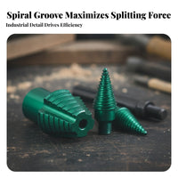 Molded Compartments Wood Splitter Drill Bit Hard Case Firewood Splitter Drill Bit Organized Storage Split Wood Drilling Kit Machined Finish