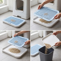 Double-Layer Cat Litter Mat with Honeycomb Design for Trapping Litter