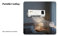 Portable Cooling and Heating Fan Space-Saving Electric Heater and Chiller Timer Function Installation Electric Heater for Renters, Bedroom, Office