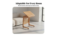 Movable with casters C-Shaped Rolling Table Multi-Functional Couch-Side Stand Robot Vacuum Garage Household Furniture Space-Saving for Apartment Dwellers, homeowners, distant Workers, Living Room, Bedroom, Small areas, Home Office