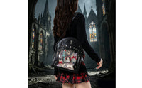 Ita Backpack with Transparent Panel Wing-Shaped-Wing Gothic Backpack Edgy Bag Sturdy for Cosplayers, Teens