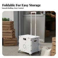 Multi-Function Portable Shopping Trolley Multifunctional Collapsible Shopping Trolley Telescopic Handle Foldable Utility Cart High Capacity for Shoppers, Office Workers, Outdoor, Travel, Grocery Retail Outlet, Camping