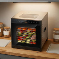 Mesh Trays Stainless Steel Food Dehydrator Internal Light 8 Tray Food Dehydrator Transparent Window Large Fan