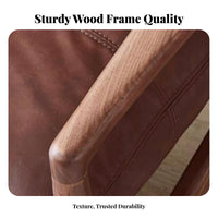 Top-Grain Cowhide 3-Seater Leather Sofa sturdy Wood Frame 3-Seat Sofa Retro Design Couch Modern Minimalist aesthetic for Apartment Dwellers, Homeowners, Families, Bedroom, Home, Lounge Area, Office