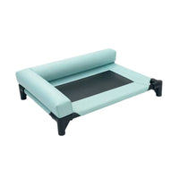 Breathable Elevated Dog Bed Lightweight Pet Cot with Bolsters Comfortable Dog Cot Long-Lasting for Dogs, Pets, Cats, Indoor