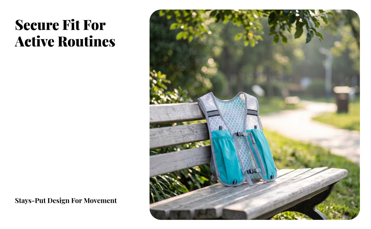 Ventilated Vest-Style Backpack | Adjustable Chest and Shoulder Straps, Breathable Mesh Front Panel, Running Vest with Pockets, for Outdoor Workouts