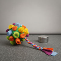 Mental Stimulation Dog Snuffle Ball Boredom Breaker Snuffle Ball Machine Washable Interactive Foraging Toy Long-Lasting for Training