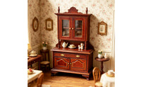 Dollhouse Dining Cabinet Classic Miniature Cupboard Display Cabinet for Hobbyists