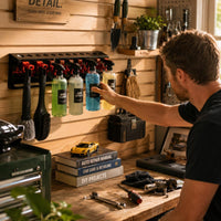 Brush and Bottle Stand Space Saving Car Wash Brush Rack Easy to Install