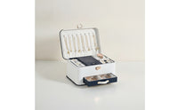 Jewelry Box Multi-Layer Jewelry Box with Mirror Large-Capacity Storage Case with Mirror for Bedside Table