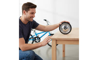 2 Pieces Stainless Steel Cycle Training Wheels Adjustable Size Kids Bike Training Wheels Stability Support for Beginners, Practice Riding