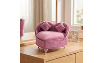 Miniature Furniture Jewelry Box Cushioned Velvet Jewelry Adorable for Vanity, Bedroom