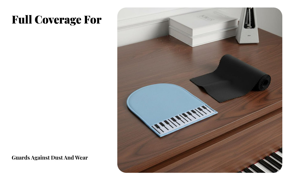 Piano Keyboard Dust Cover PU Leather Piano Protection Set Keyboard Cleaning Cloth