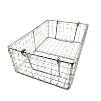 Corrosion-Resistant Stainless Steel Wire Basket Long-Lasting Washing Basket with Handles Reusable Organizer Perforated for Workshop