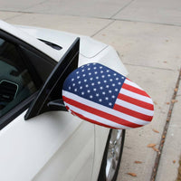 2 Pieces Universal Fit National Flag Car Mirror Cover Easy Installation Side Mirror Flag Sock Vibrant Colors Elastic Vehicle Protector Fade Resistant for Global Soccer Tournament Fans, Sporting Events, Parades