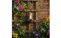 Squirrel Swing Figurine Cute Design Hanging Squirrel Statue Great Gift Outdoor Decoration for Gardeners, Balcony, Yard