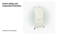 Headrest Area Ice Silk Stroller Cushion Fitted Contoured Seat Liner Paw-Print Motif Cooling Seat Insert Woven Texture
